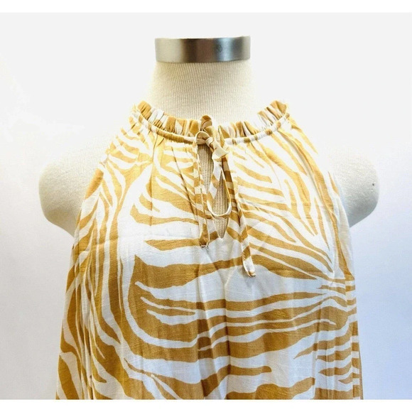 NWT NINE WEST Women Sleeveless Keyhole Full Length Lined Brown Maxi Dress Size L - Picture 2 of 11